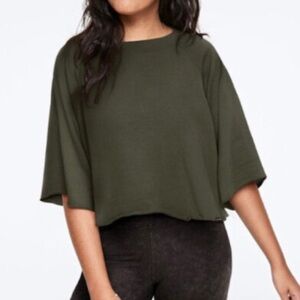 VS Pink || NWOT Cropped Boxy Terry Tee (S)